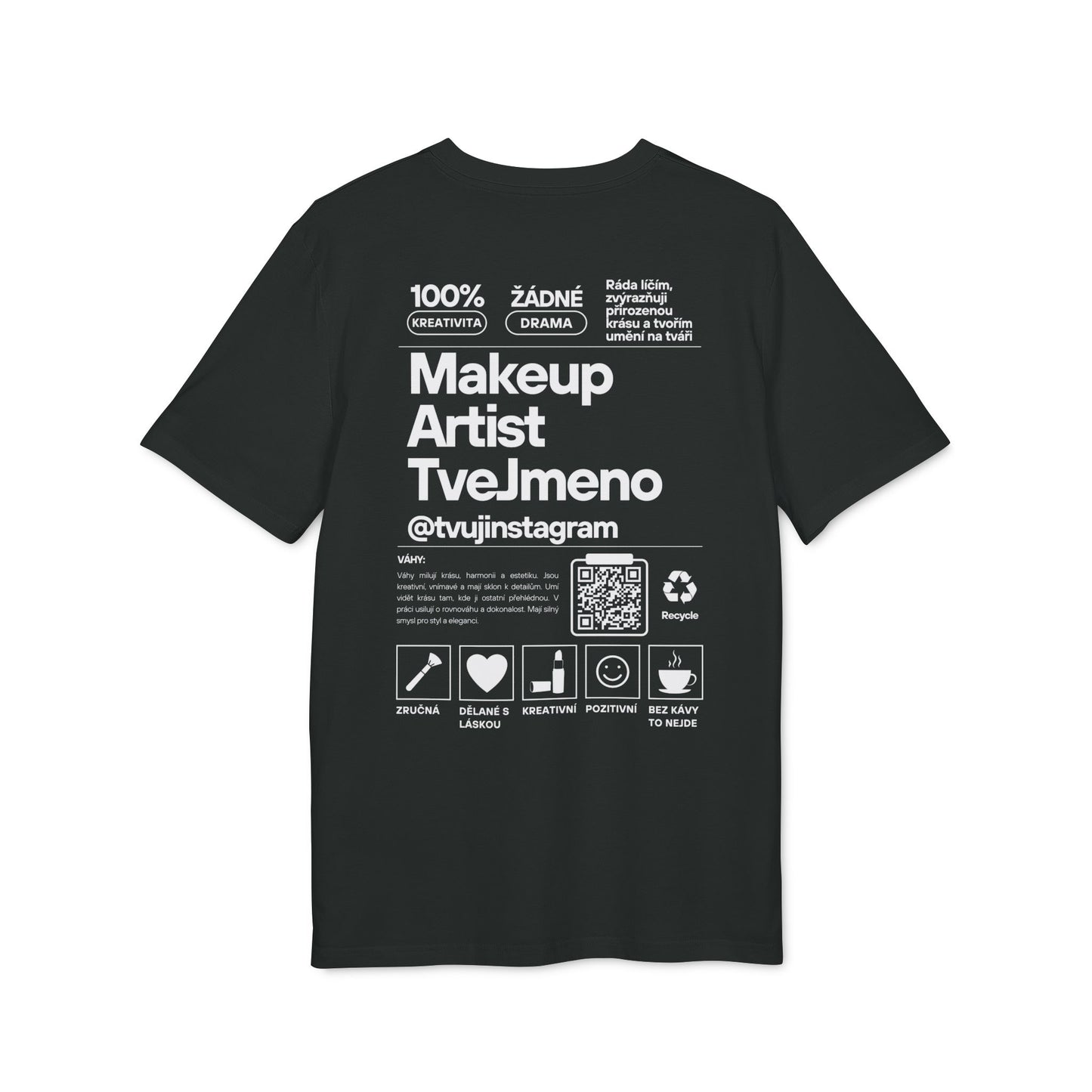 Personalizované tričko pro vizážistky