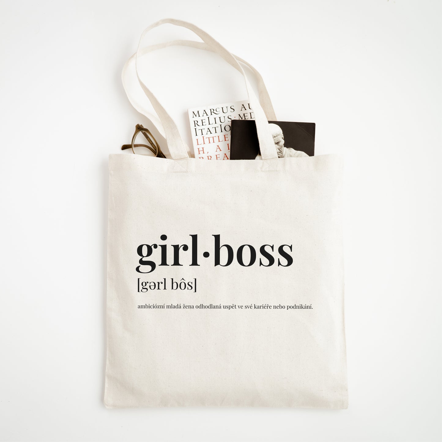 girl·boss s definicí – elegantní taška pro ambiciózní ženy
