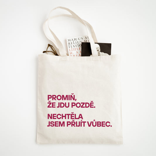 Promiň, že jdu pozdě. Nechtěla jsem přijít vůbec.