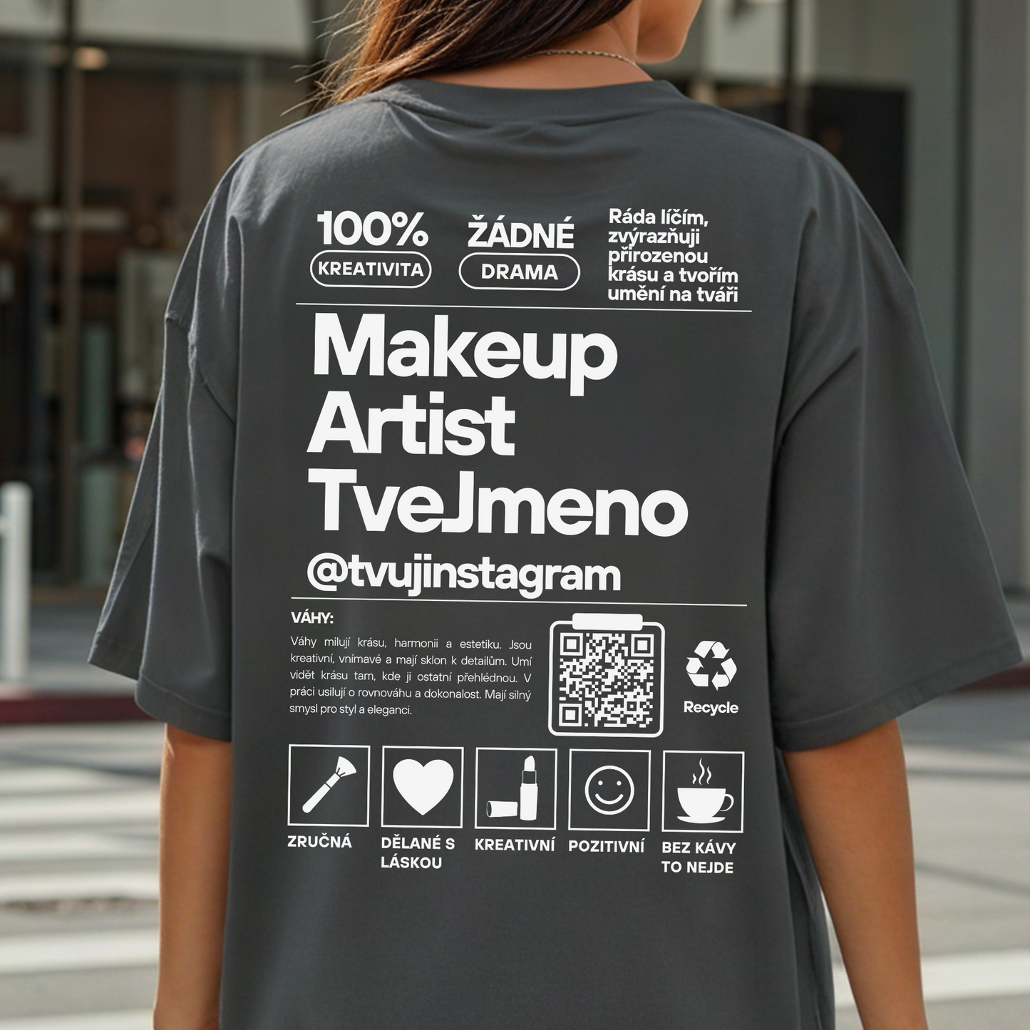 Personalizované tričko pro vizážistky