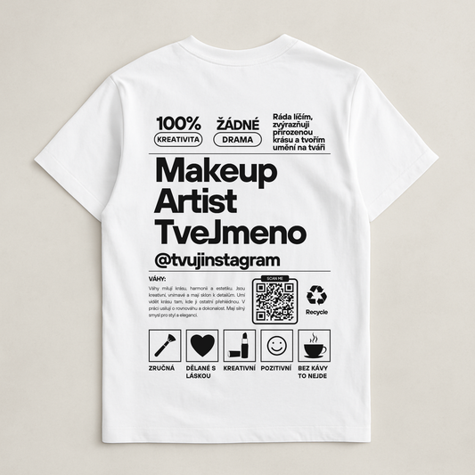 Personalizované tričko pro vizážistky